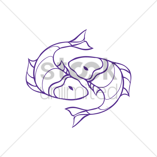 600x600 Pisces Vector Image