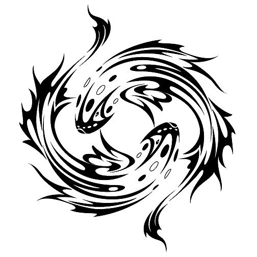 504x504 13 Marvellous Tribal Pisces Tattoo Only Tribal