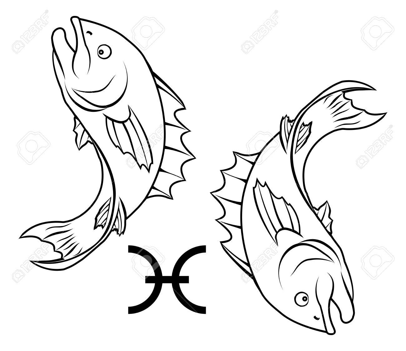 1300x1124 Illustration Of Pisces The Fish Zodiac Horoscope Astrology Sign