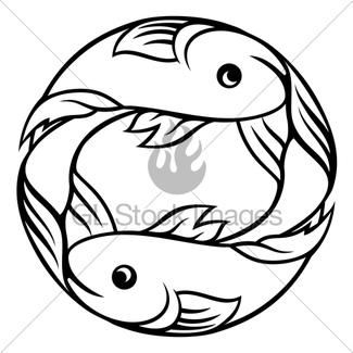 325x325 Pisces Fish Zodiac Sign Gl Stock Images