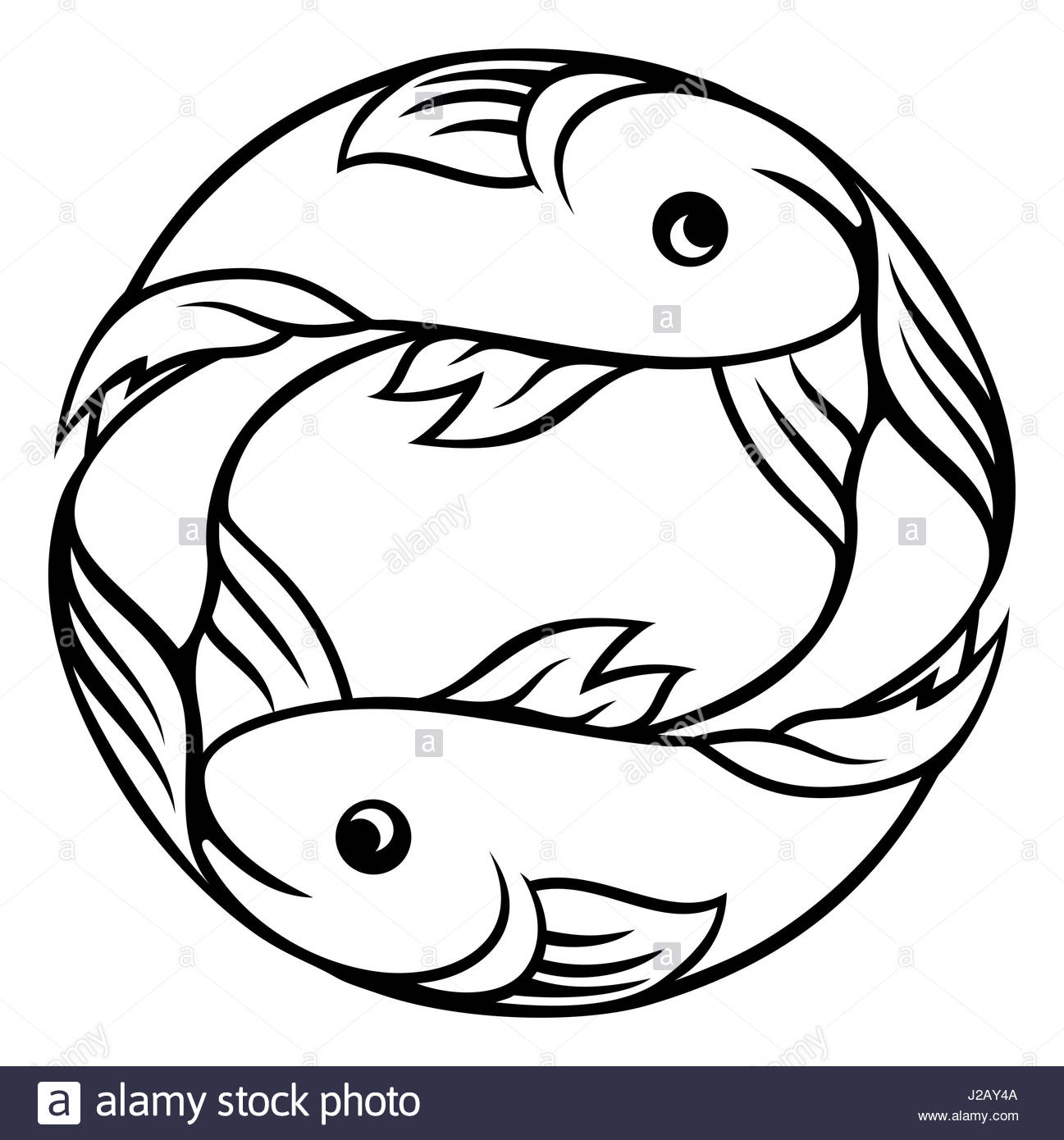 1297x1390 A Pisces Fish Horoscope Astrology Zodiac Sign Symbol Stock Photo
