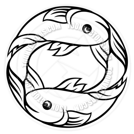 460x460 Zodiac Signs Pisces Fish By Geoimages Toon Vectors Eps