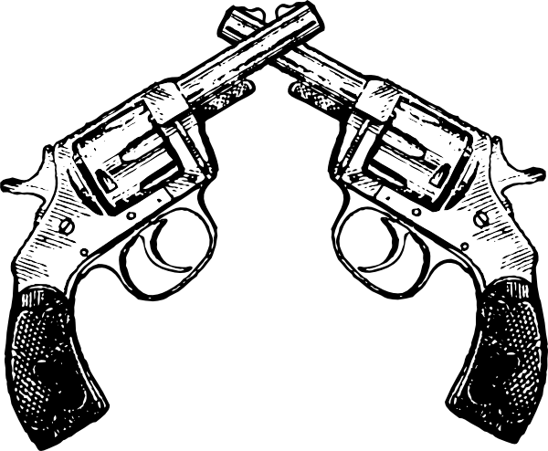 600x494 Pistol Tattoo Drawing