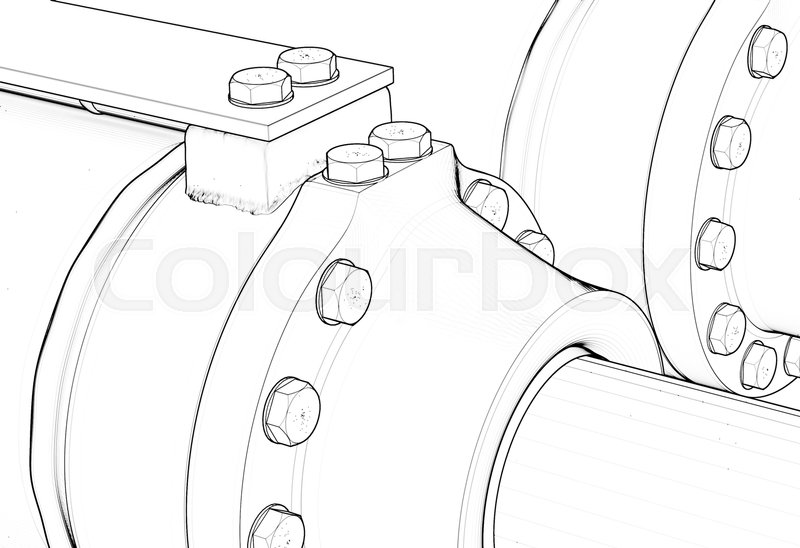 800x548 Machine Piston Hydraulic System Industrial Isolated Outline Sketch