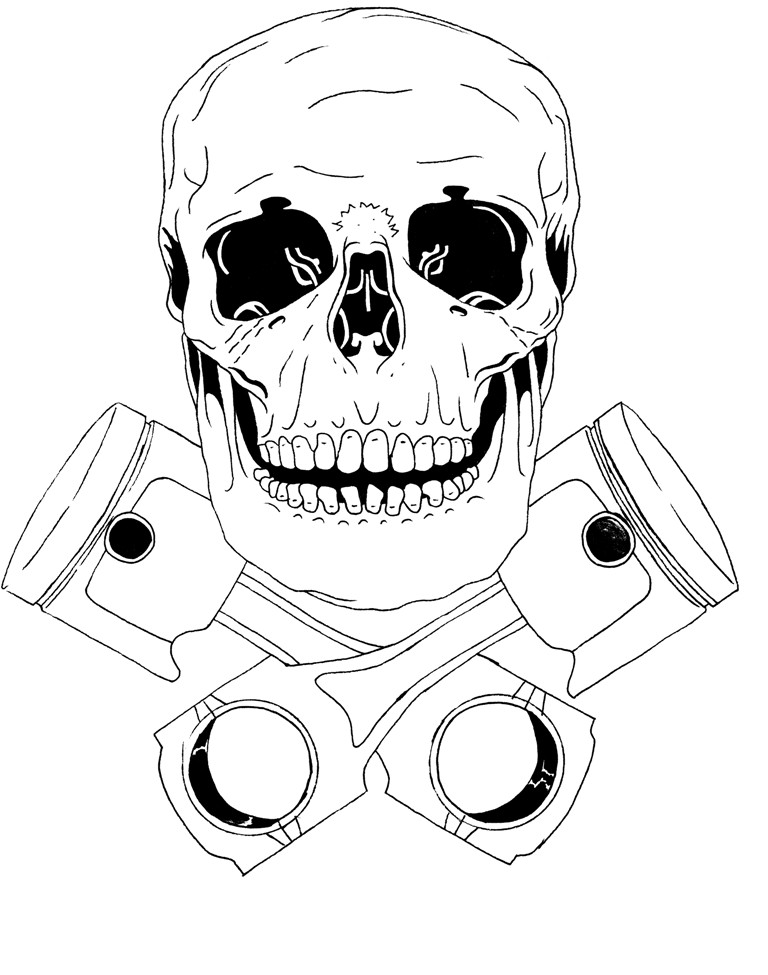 768x975 Skull An Pistons By Mozymoe