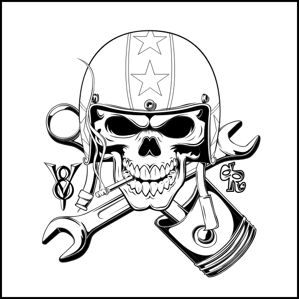 600x600 A Logo And Shirtdesign I Made For A Speedshop Smoking Skull