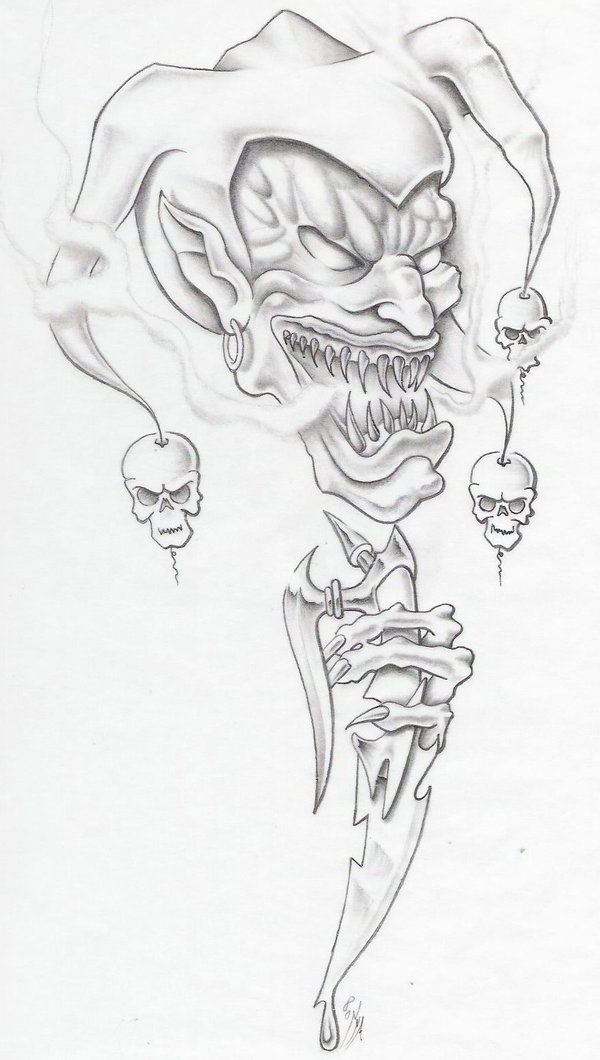 600x1060 Goblin Evil Clown Tattoo Idea Best Tattoo Ideas Gallery