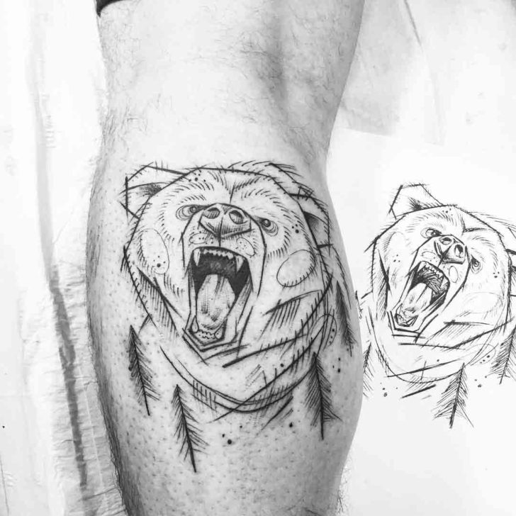 728x728 Bear Outline Tattoo Best Tattoo Ideas Gallery