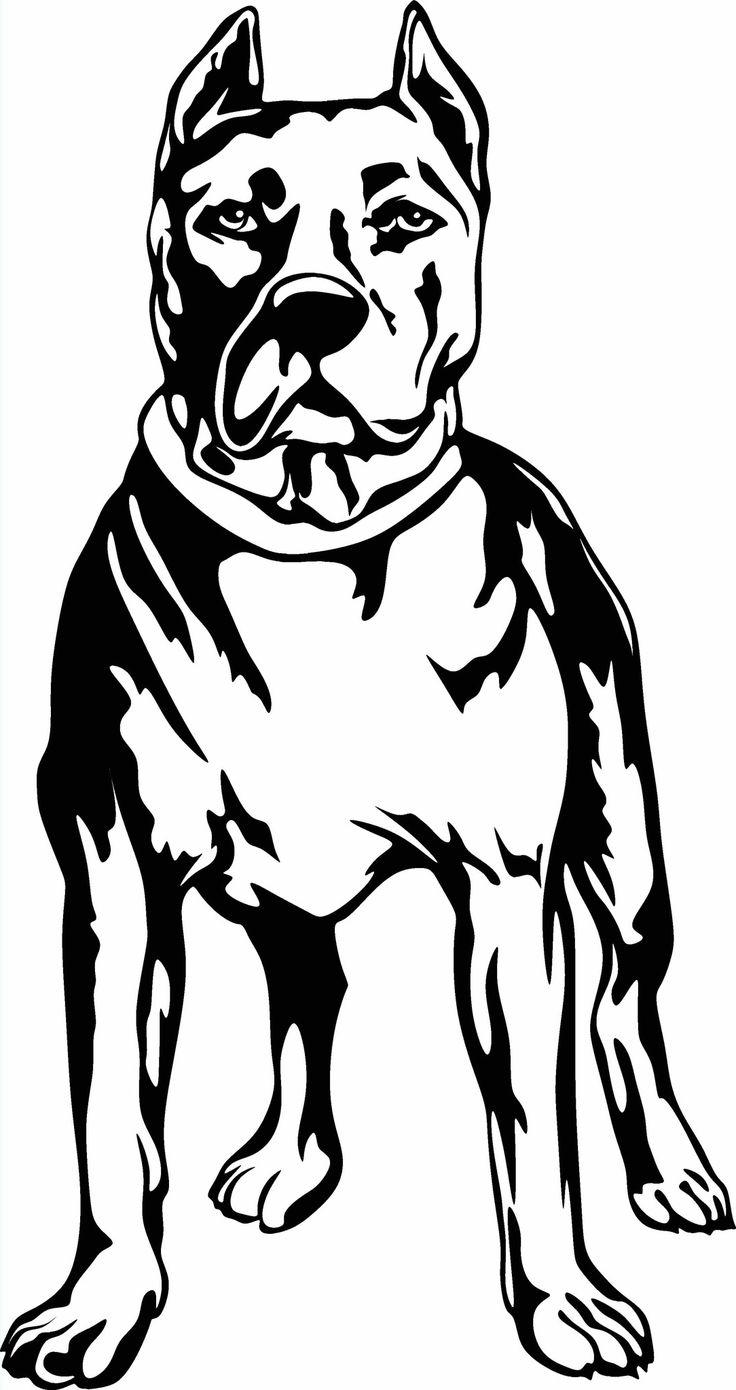 736x1390 Top 10 Pit Bull Silhouette Cameo Drawing