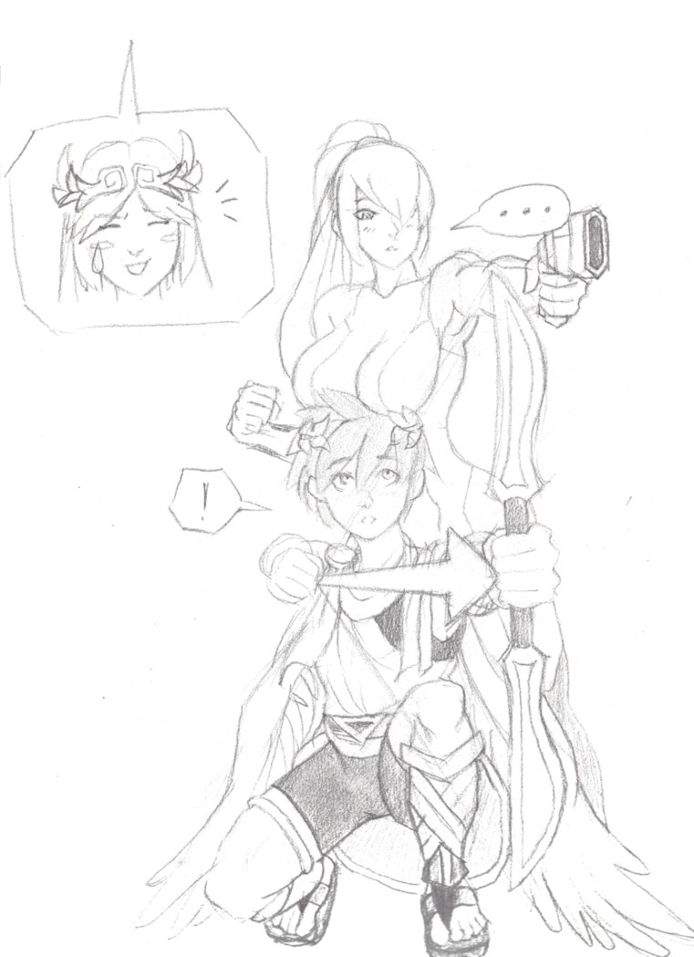 761x1049 Pit And Samus By Lordbyrand