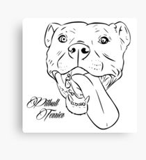 210x230 Cute Pitbull Drawing Canvas Prints Redbubble