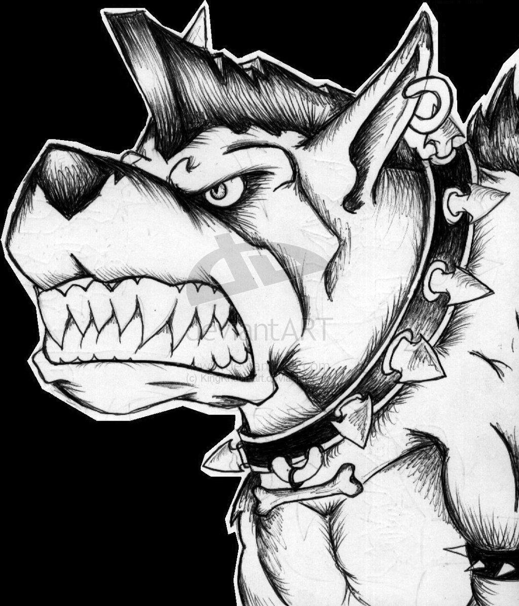 1024x1194 Drawn Pitbull