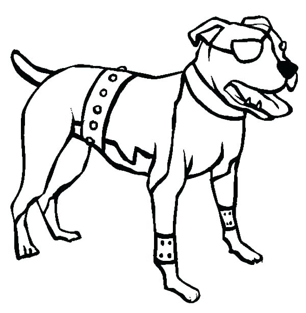 600x612 Pitbull Coloring Page Coloring Pages Of Coloring Home Pitbull Face