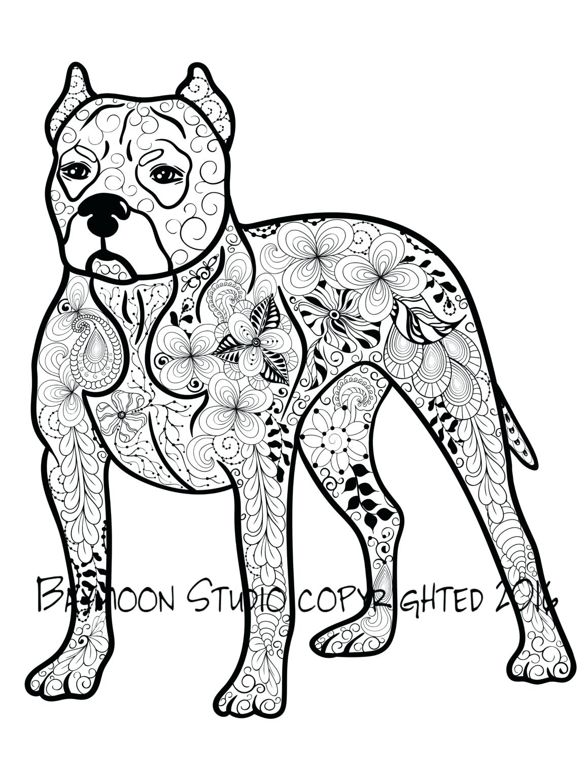 1159x1500 Coloring Pit Bull Coloring Pages