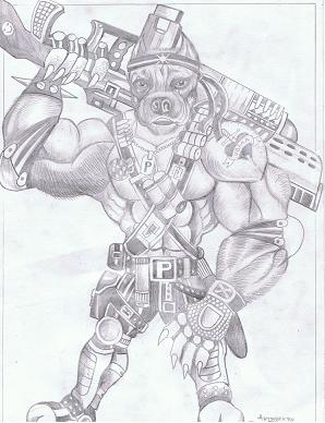 298x388 Pitbull Soldier By Inkwork27