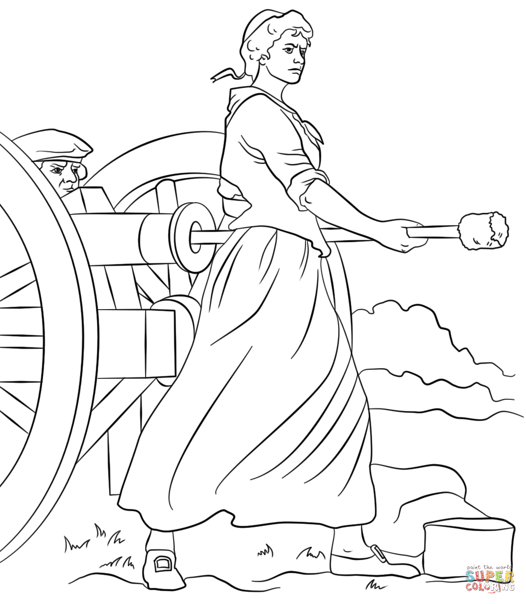 1033x1186 Molly Pitcher Coloring Page Free Printable Coloring Pages