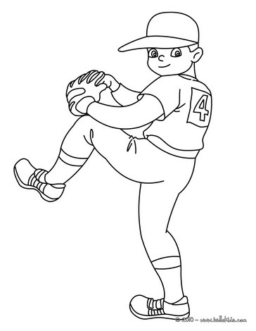 364x470 Color This Kid Baseball Pitcher Coloring Page. More Sports