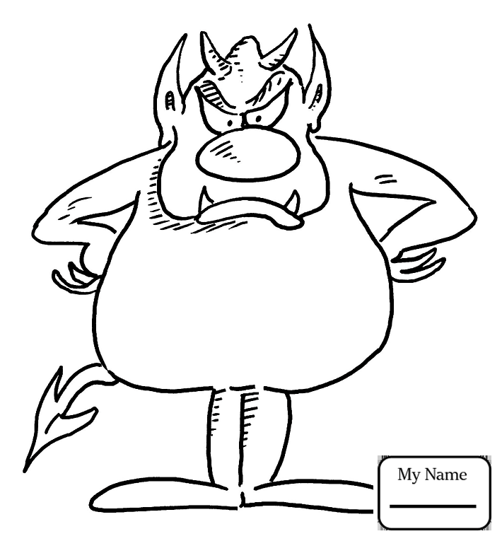 710x765 Cute Little Devil Holding Up A Pitchfork Fantasy Mythology