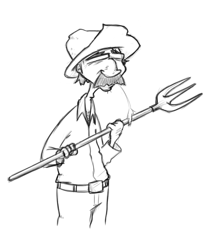 700x743 Farmer Sketch By Jondoodles