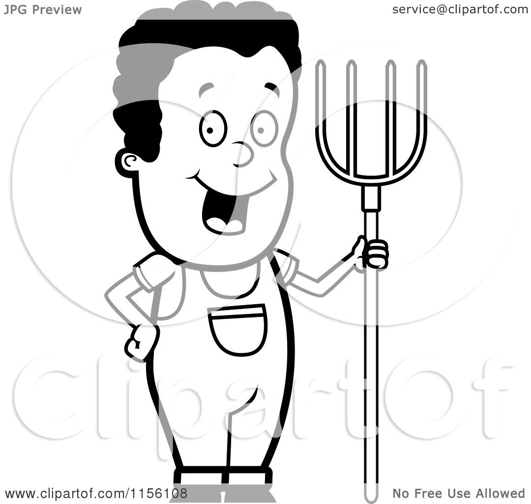 1080x1024 Cartoon Clipart Of Blacknd White Happy Black Farmer Boy