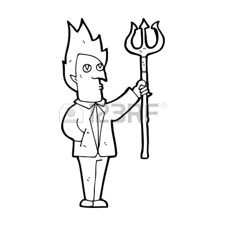 450x450 Cartoon Devil With Pitchfork Royalty Free Cliparts, Vectors,