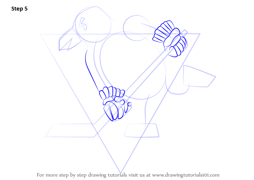 843x596 Learn How To Draw Pittsburgh Penguins Logo (Nhl) Step By Step