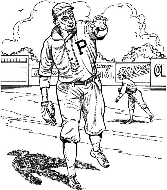576x655 Pittsburgh Pirate Player Baseball Coloring Page Purple Kitty