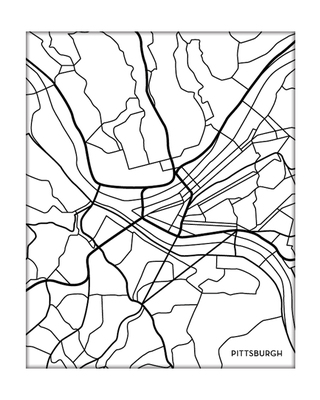 320x400 Map Pittsburgh Artwork