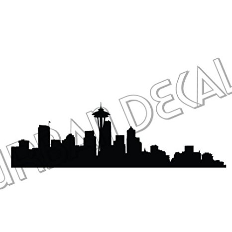466x466 Seattle Skyline Wall Decal, Vinyl Sticker Home Amp Kitchen