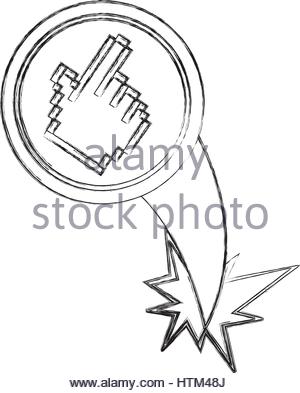 300x393 Blurred Silhouette Circular Frame With Pixel Hourglass Stock