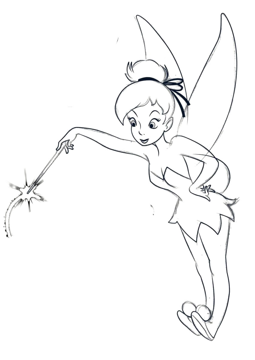 852x1203 Tinker Bell Magic Power That Emit Powerful Coloring For Kids