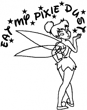 300x378 Tinkerbell Eat My Pixie Dust Car Or Truck Window Decal Sticker