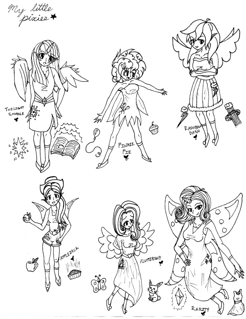 784x1018 My Little Pixies By Cathartic Dream