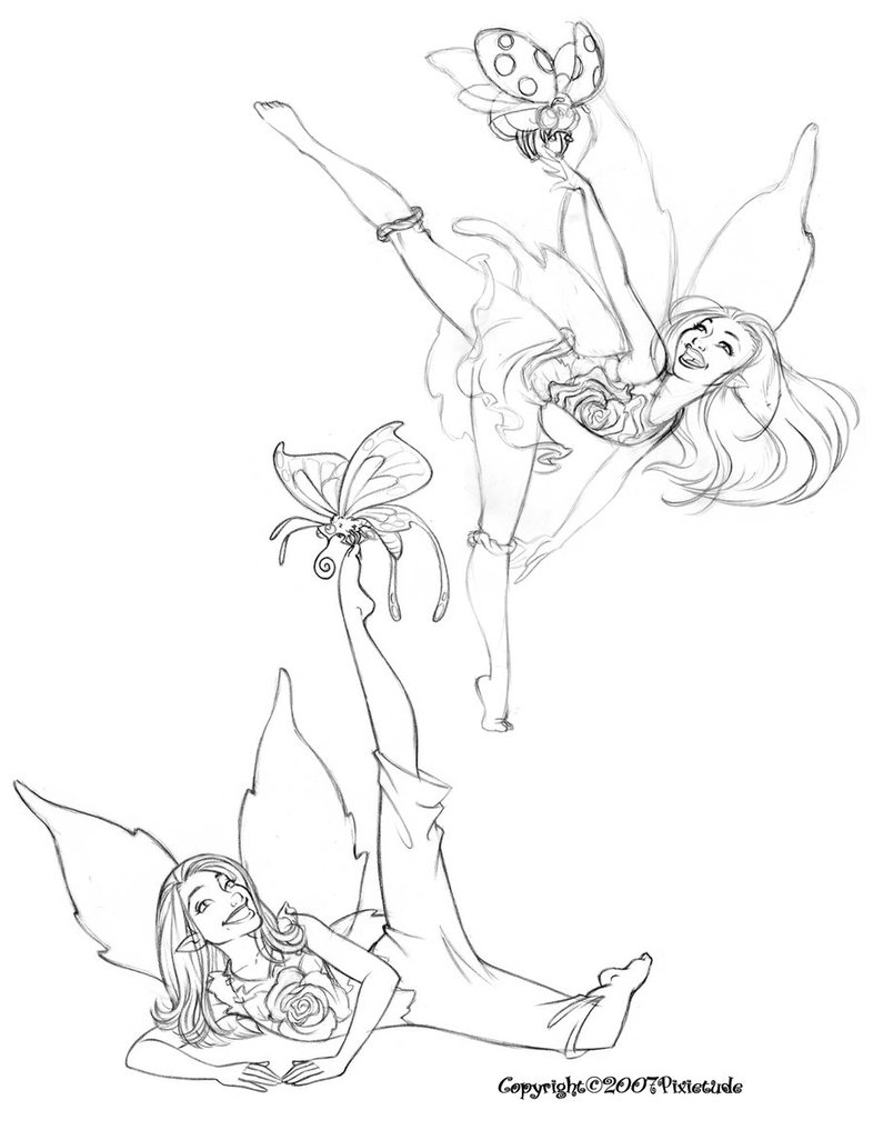 786x1017 Sketchbook(Dancing Pixies 4) By Dagracey