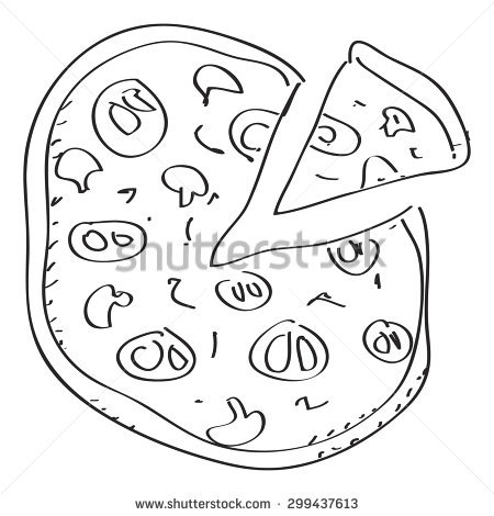 450x470 Drawn Pizza Simple