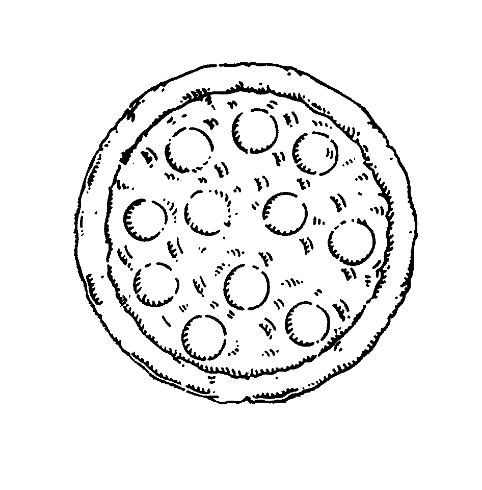 946x960 Pizza Drawing Black And White Hamburger Clip Art Black And White
