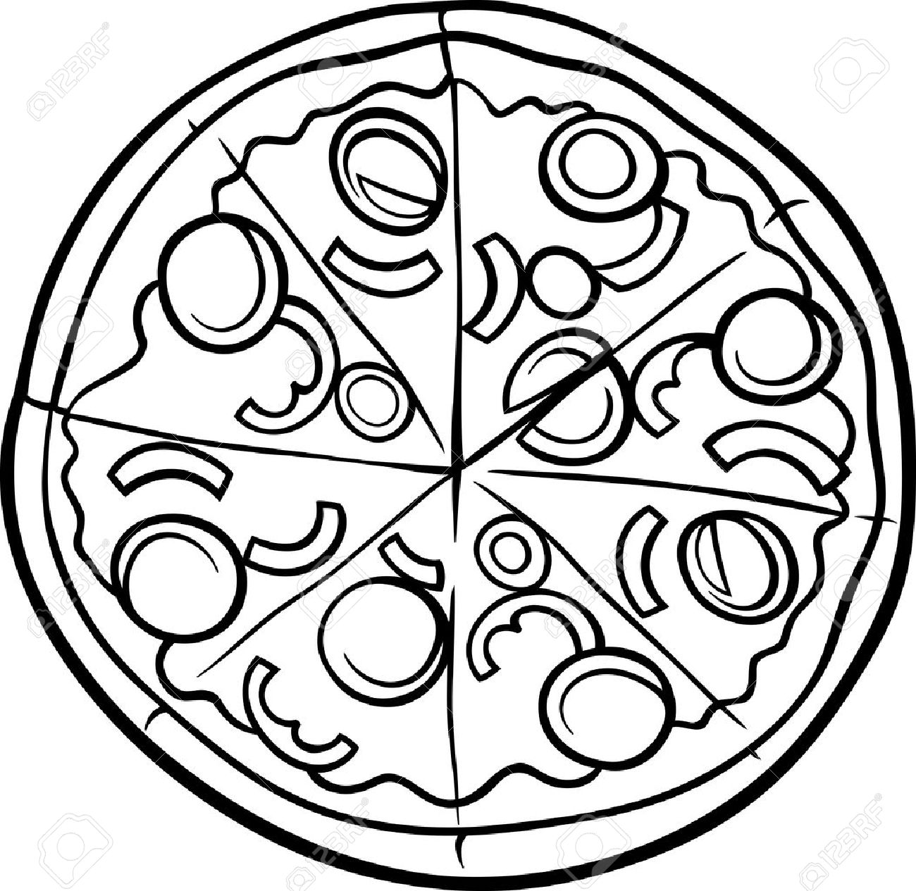 Pizza Drawing Black And White at GetDrawings | Free download