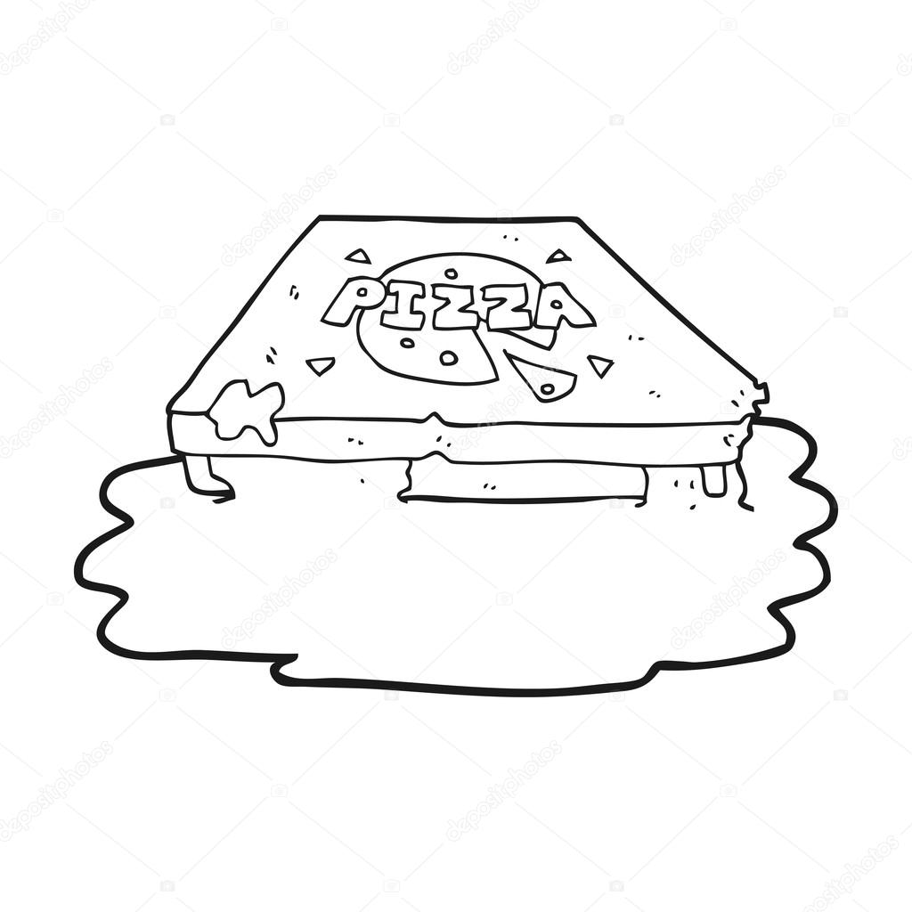 1024x1024 Black And White Cartoon Pizza Stock Vector Lineartestpilot