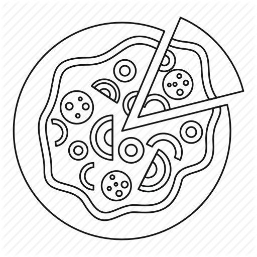 512x512 Fast, Food, Line, Lunch, Outline, Pizza, Slice Icon Icon Search