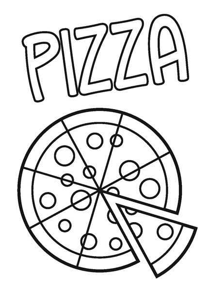 429x600 Pizza Coloring Pages