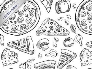310x233 Pizza Pattern Vector Free Vectors Ui Download
