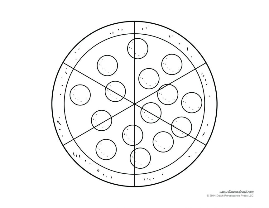863x667 Pizza Coloring Pages For Free Book With Cheese Slice Page