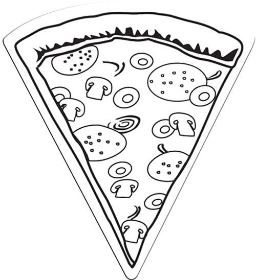 500x548 Pizza Slice Magnet Extralarge Coloring Page Cookie