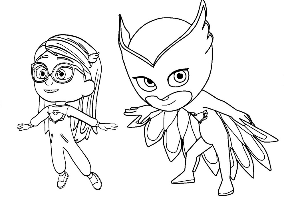 995x715 Pj Masks In Action Coloring And Sticker Pages