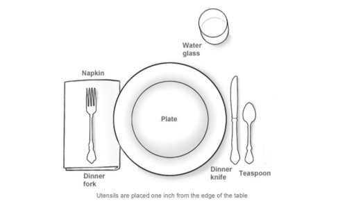 Place Setting Drawing at GetDrawings | Free download