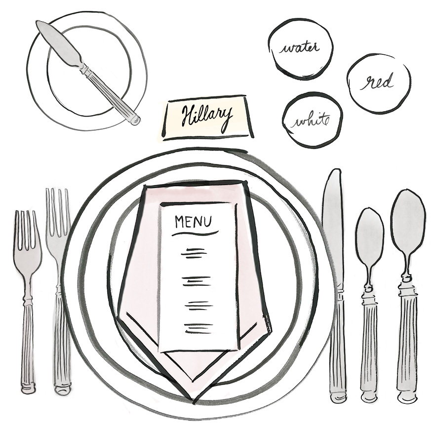 Place Setting Drawing at GetDrawings | Free download