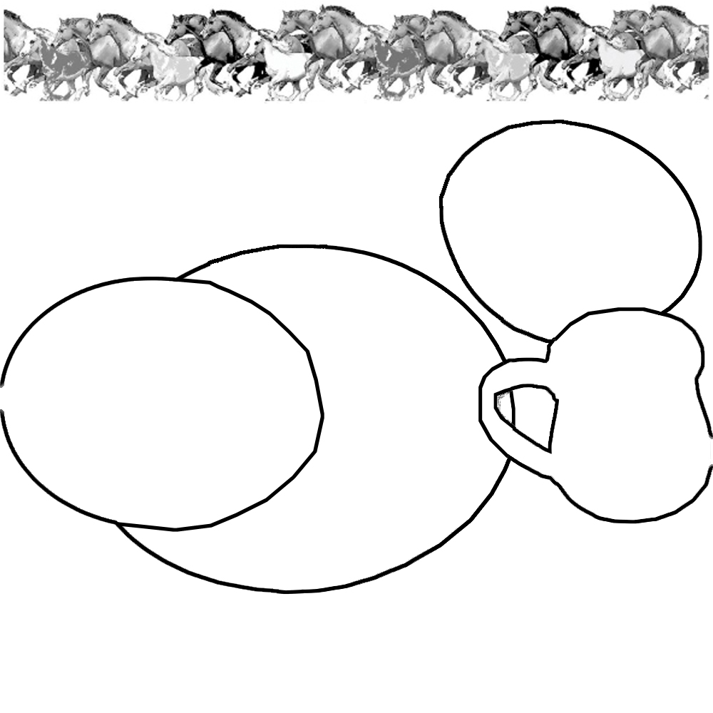 1000x1000 Wild Horses Place Setting Always Azul Pottery