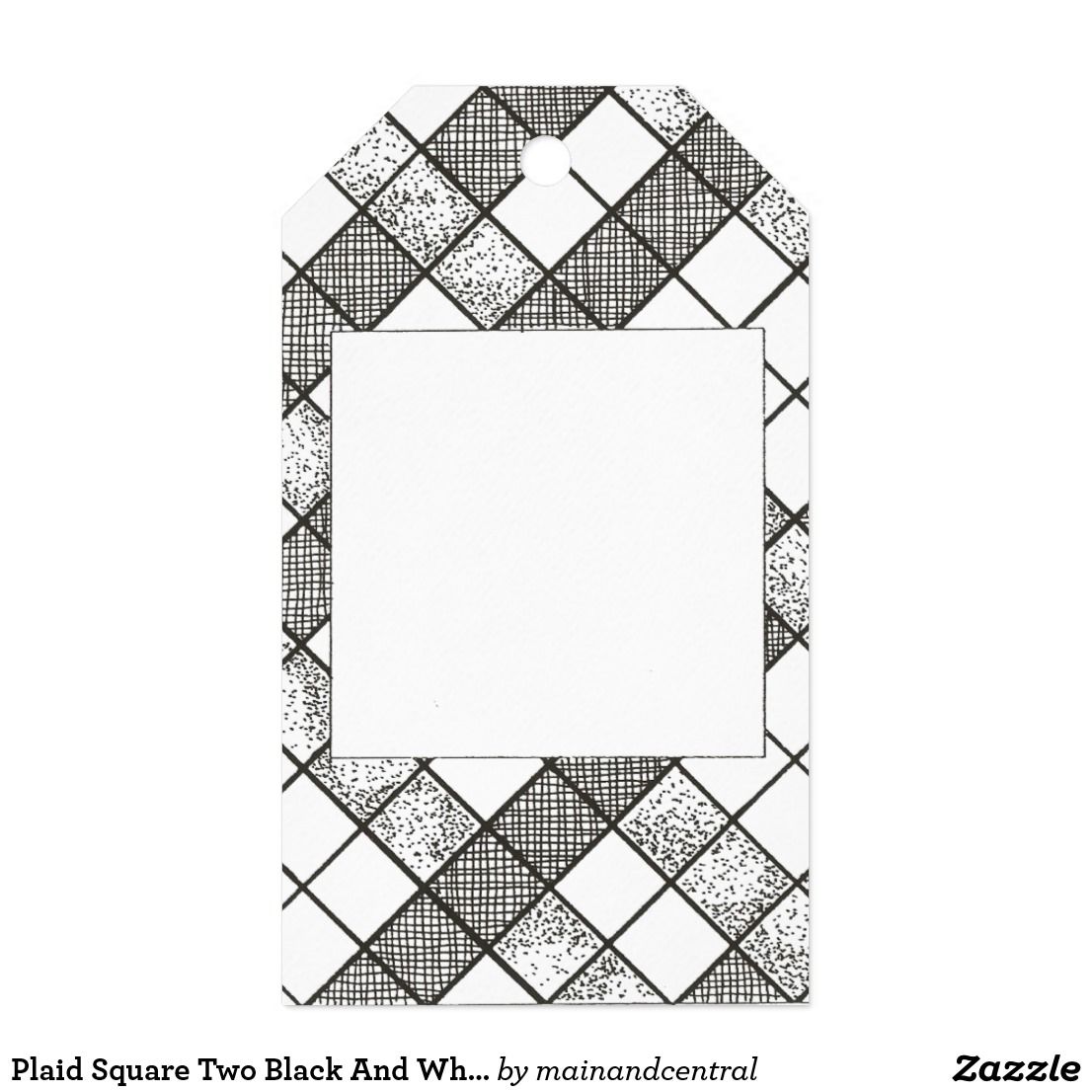 1106x1106 Plaid Square Two Black And White