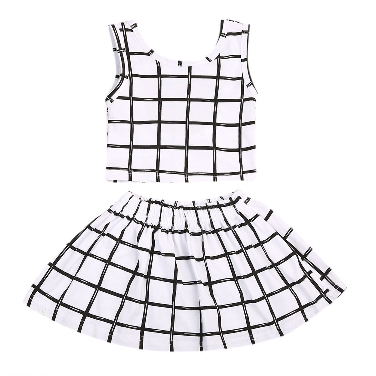 1200x1200 White Plaid Top Amp Skirt Little White Star