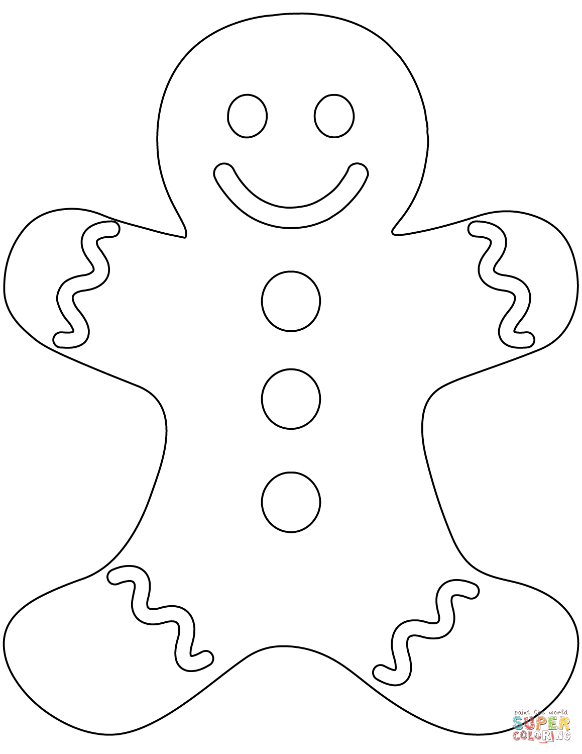 1159x1500 Plain Gingerbread Man Coloring Page Free Printable Coloring Pages
